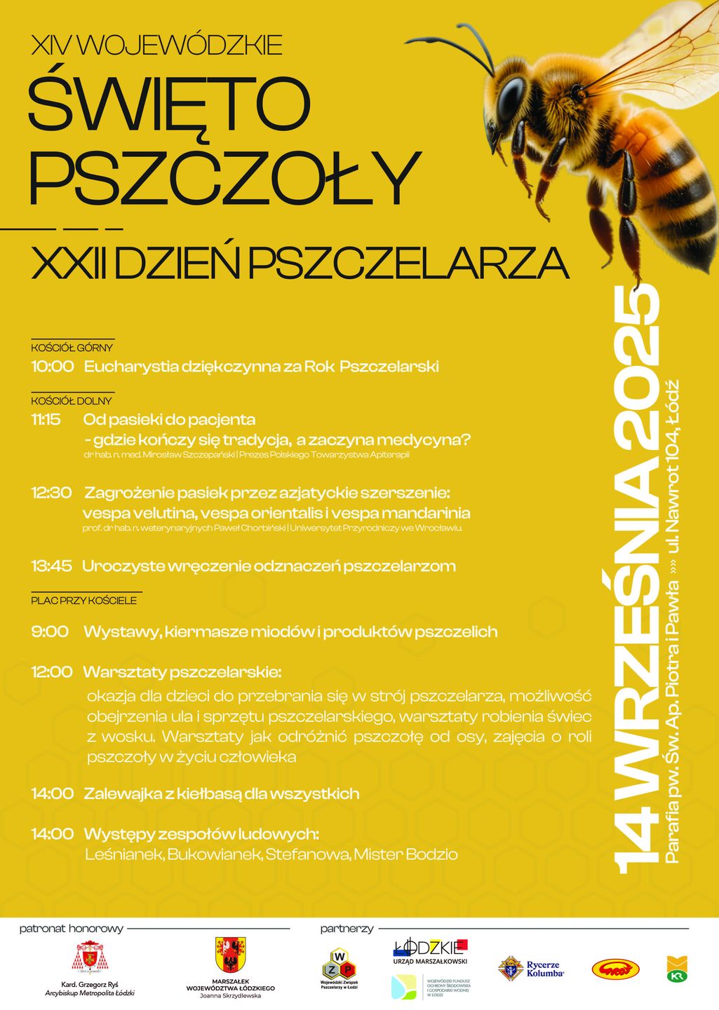 wojewódzkie święto pszczoły plakat