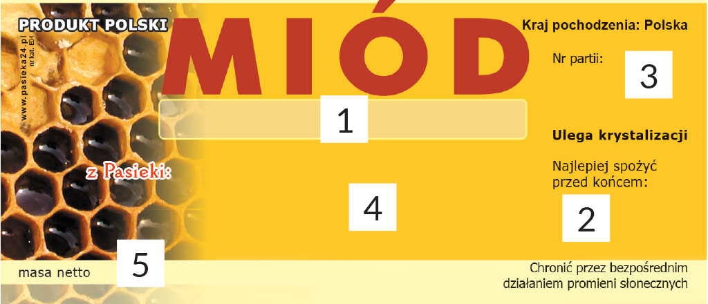 Jak poprawnie wypełnić etykietę na miód?
