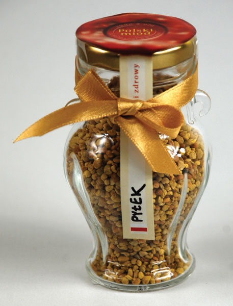 pyłek (obnóża pszczele) w ozdobnym słoiczku 106 ml z banderolą