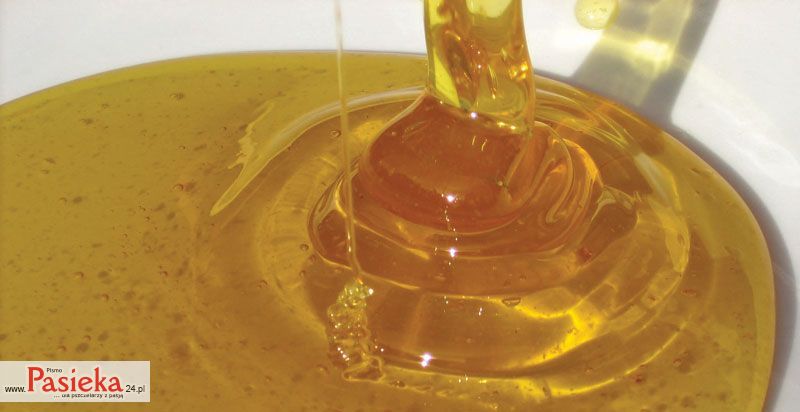 Dojrzały miód w czasie nalewania tworzy „stożek”